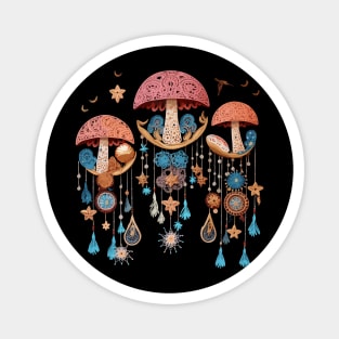 Mushroom Lover Dreamcatcher Magnet